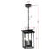 Luminaire suspendu noir de 9 po Marshall