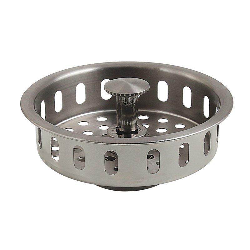 Kingston Brass Made To Match 3-1/2 Inch Kitchen Sink Basket Strainer Only, Brushed Nickel