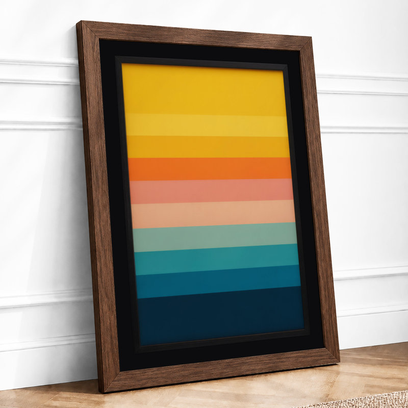 Daylight Into Dusk Minimalist - Print, Walnut, A3 - 42.0 x 29.7 cm