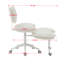 Fauteuil de méditation grande taille avec molleton et rembourrage double couche ivoire