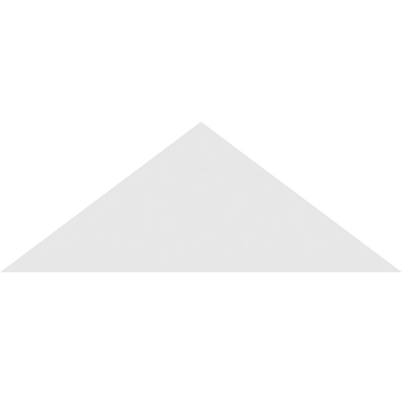 Triangle Surface Mount Non-Functional Brickmould Frame PVC Gable Vent 8/12 Pitch, 16" H x 48" W