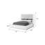 Lit plateforme tapissier blanc laiteux Vannida-464351943