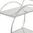  Bray Gold Metal Rolling Round 2 Mirrored Shelf Bar Cart with Top Handle-1739752962