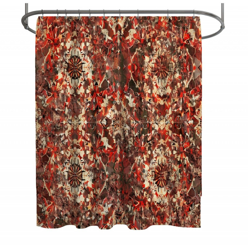 Soojin Abstract Shower Curtain, 73"H x 70"W
