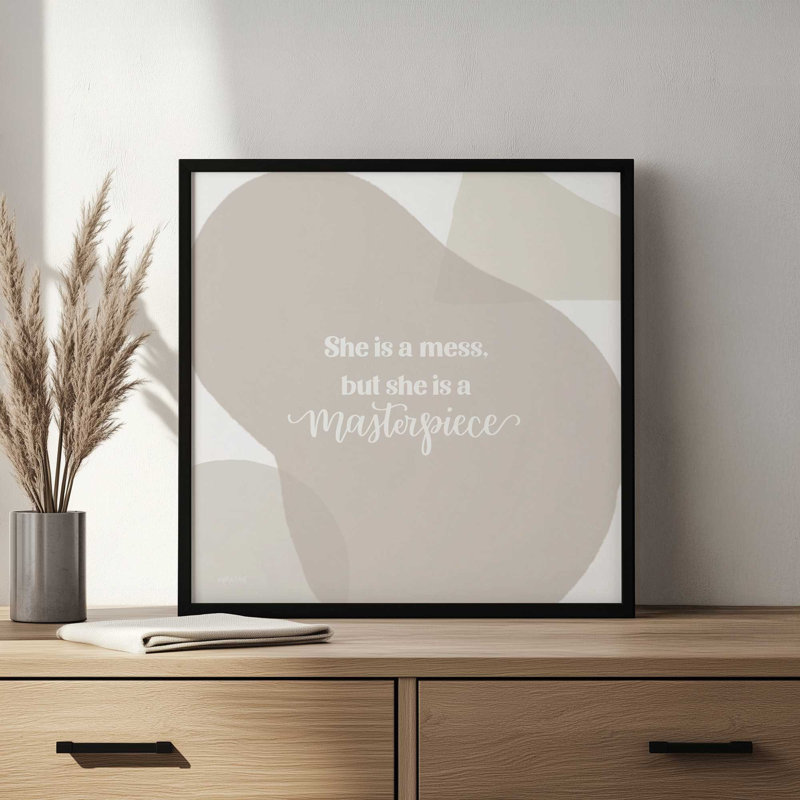 Messy Masterpiece by Imperfect Dust Art Print, 36 W x 36 H, Silver, Framed Print