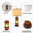 ChenJoss 24" Table Lamp Set With Night Light And USB Ports, suitable for bedrooms, living rooms, desks, and offices