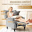 Manual Reclining Upholstered Wingback Armchair-1130921371