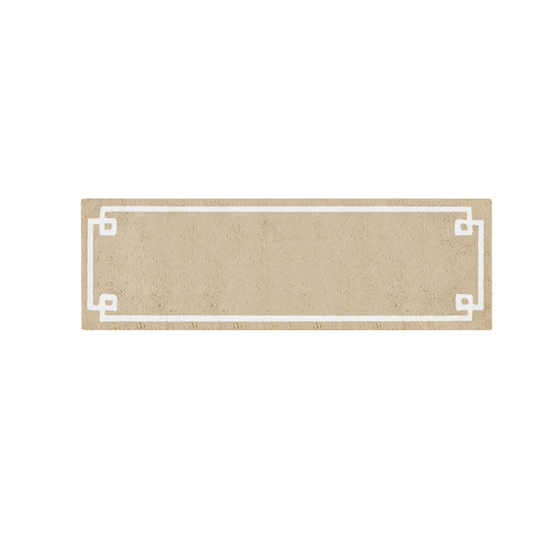 Tapis de bain compact en coton touffeté, Taupe, L 72 po x l 24 po