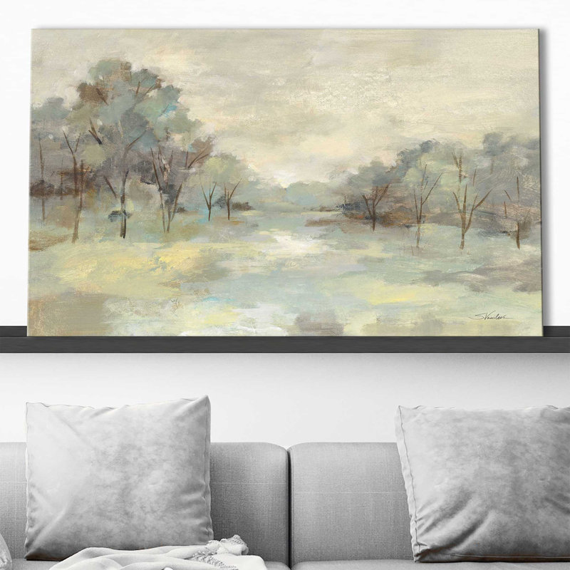 Paysage scénique - Peinture, L 30 po x H 18 po, Toile tendue