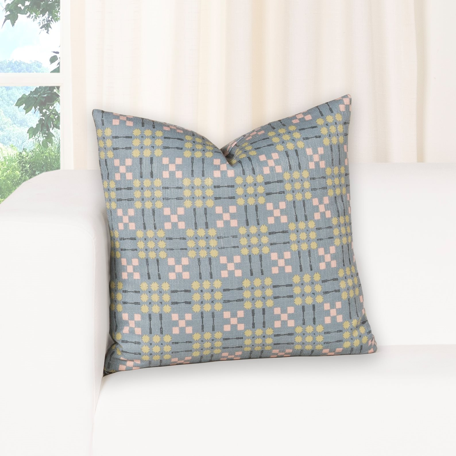 Throw Pillow, Green, Square 26", Feather
