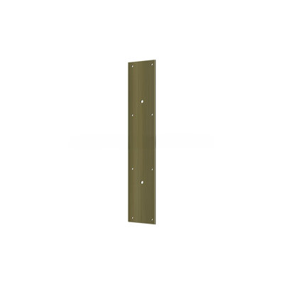 Deltana PPH3520U3 Push Plate 20" for 10" Door Pull in Polished Brass