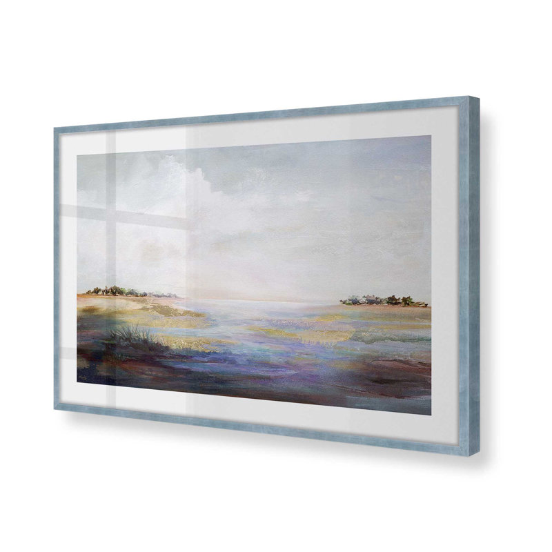 «Whispering Reverie», impression encadrée sur papier par Karen Hale, Ciel électrique, H 12 po x l 15 po x P 1,375 po