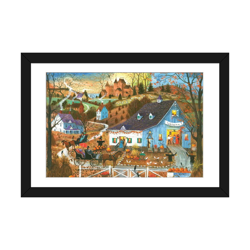 A Magical Evening - Reproduction d'art murale - Papier d'art encadré, 32" x 24", Framed Paper, Black
