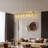 Glam Gold Metal Linear Crystal Chandelier