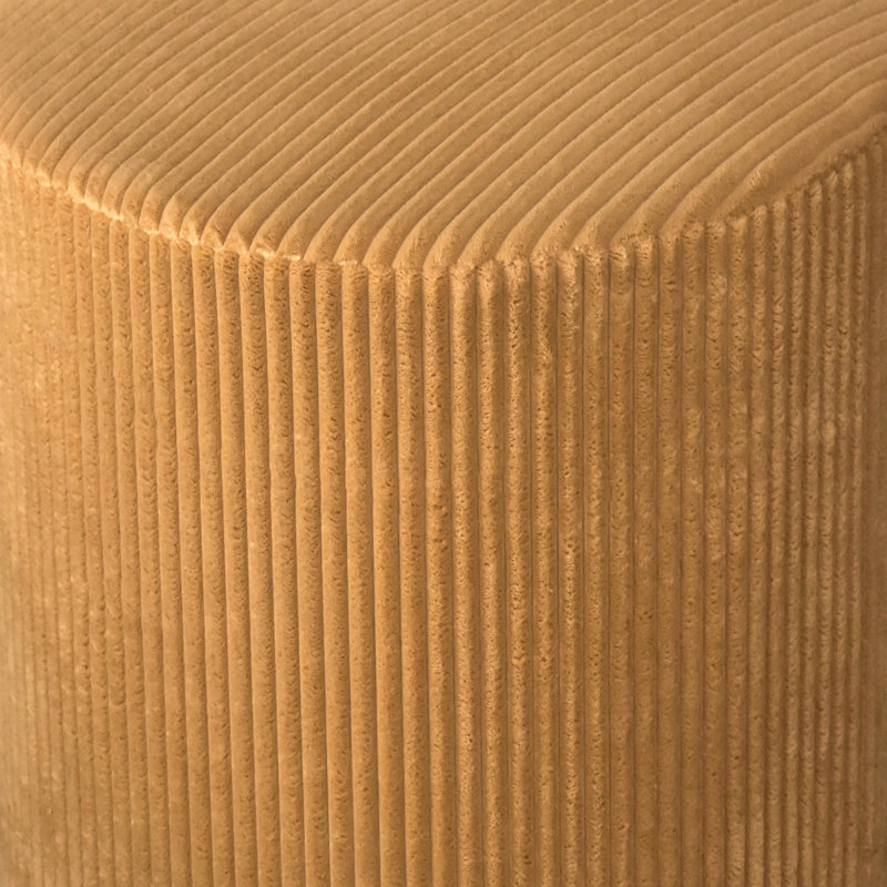 Repose-pieds plein Corduroy Upholstery, Ginger