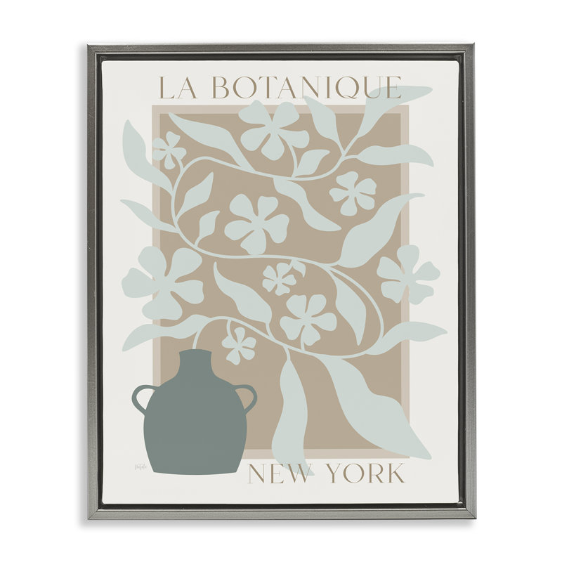  Art mural Mid-Century avec fleurs de botanique encadrées par Natalie Carpentieri, H 21 po x l 17 po