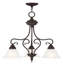 Lustre classique à 3 lumières avec abat-jour
