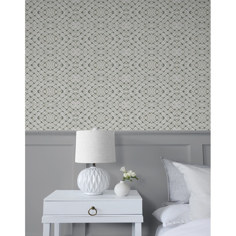 Tommy Bahama OffShore Sailor Knots  Peel and Stick Wallpaper, Silver