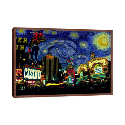Las Vegas, Nevada Starry Night Skyline - Print on Canvas