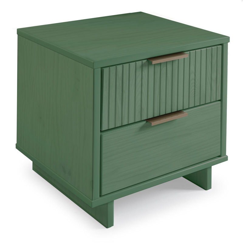 Laureli 18.11'' W Solid Wood Nightstand, Sage Green, Set of 1