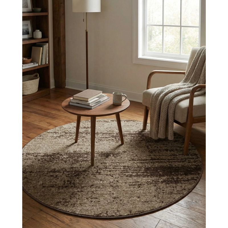 Tapis brun Arendtsville, Rond 4 pi 1 po