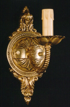 Cropper Candle Wall Light, French Gold