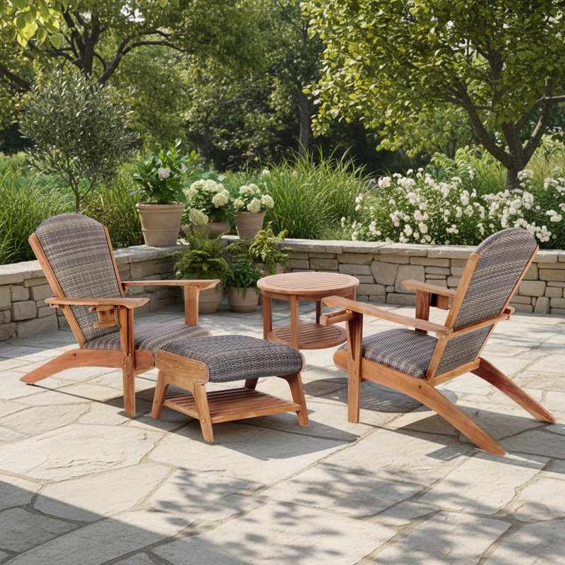 Housse de terrasse Bristol pour 2 personnes Bristol, 4 pièces: 2 chaises, table, repose-pieds