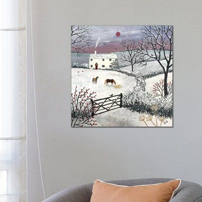 Winter Grazing by Jo Grundy - Wrapped Canvas Painting