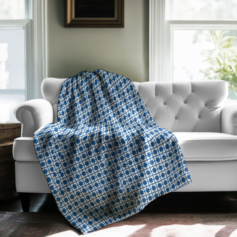 Rose-bleu - 1 pièce Sherpa Premium, Grand lit