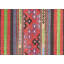 Tapis rouge / gris / vert en laine noué à la main de conception unique des années 1960 de 3 pi x 5 pi de taille 3 pi x 5 pi