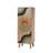 Modern Hallway Furniture Set, Shoe Cabinet & Bench, Sonomo & Green, 19.7 x 53.1 x 15.0 inches | 100% Melamine Coated Particle Board, Wooden Legs, 100% Linen Fabric | Stylish Geometric Design for Entryway Organization