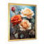 Décoration murale beige et orange rose - roses, art mural salon-97186492-97186470