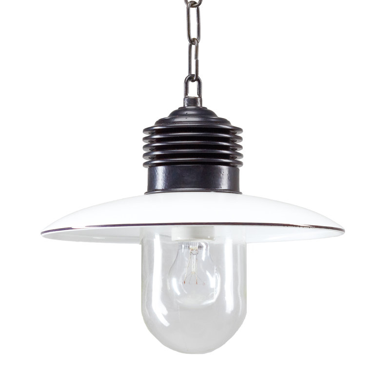 Ampere 1 - Light Aluminium/Copper Cone Pendant, Black/White
