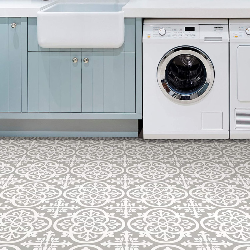 Budd 30.48 x 30.48 cm PVC Tile, Grey