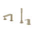 Lineare™ Double Handle Deck Mounted Roman Tub Faucet with Diverter and Handshower-33960142