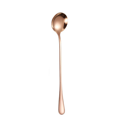 round spoon Long Handle Stainless Steel Mixing Spoon Coffee Spoon Ice Cream Spoon Ice Tip Round Spoon