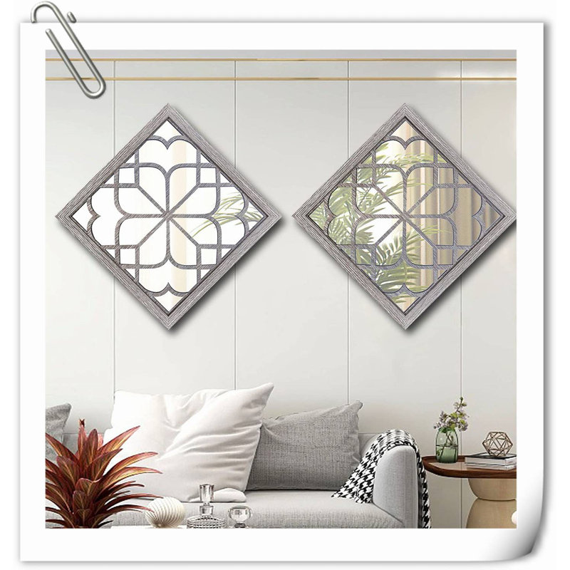 Fashion Wall Decor on Solid Wood, White, 1'' H x 20'' W x 20'' D