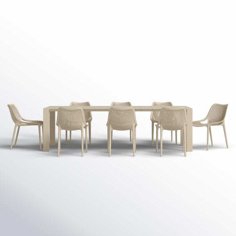 Farrah Rectangular 8 - Person 102"-118" Long Dining Set