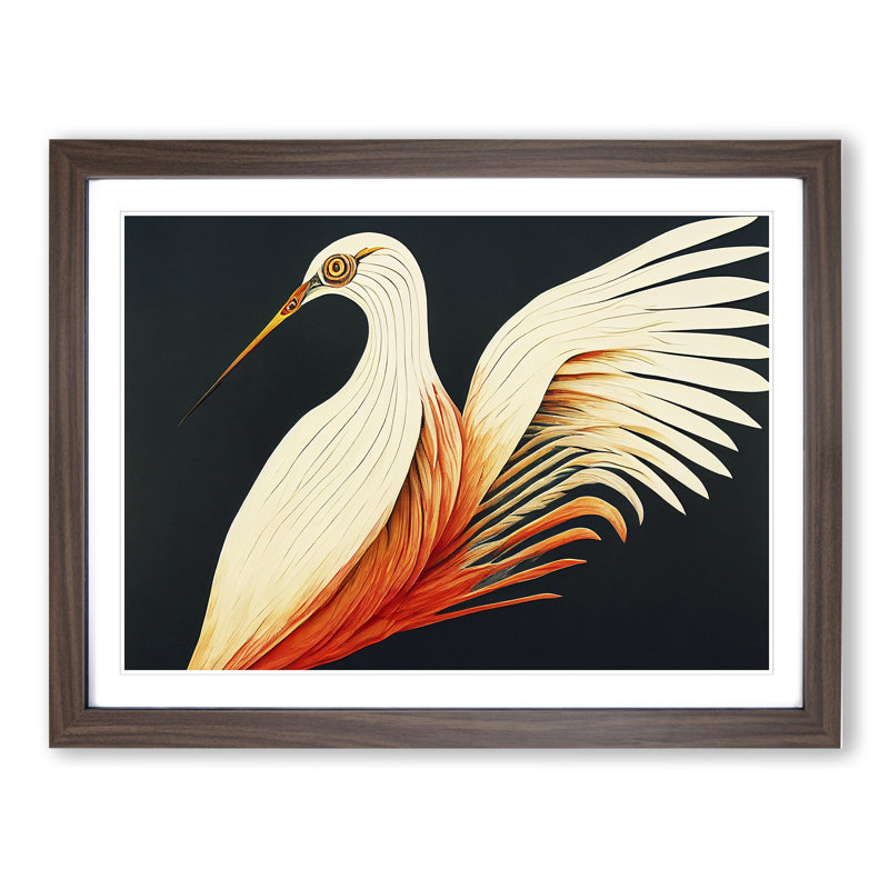 Boundless Bird - Single Picture Frame Print, 46cm H x 64cm W x 2cm D, Walnut Framed