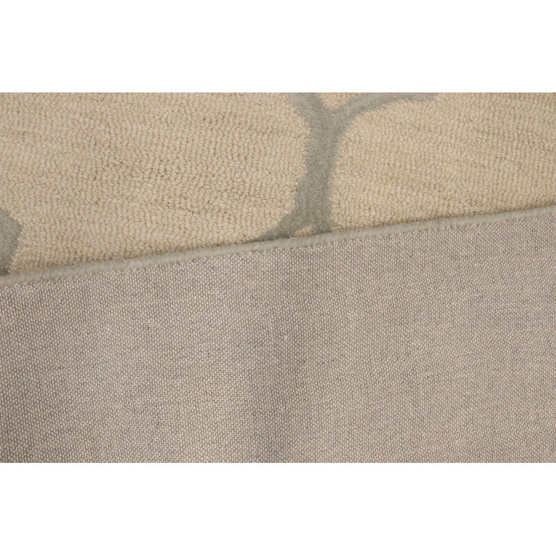 Tapis crème moderne touffeté à la main Jashyra 5 pi x 8 pi crème