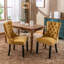 Chaise en velours moelleux avec garniture cloutée-252514366-252514361