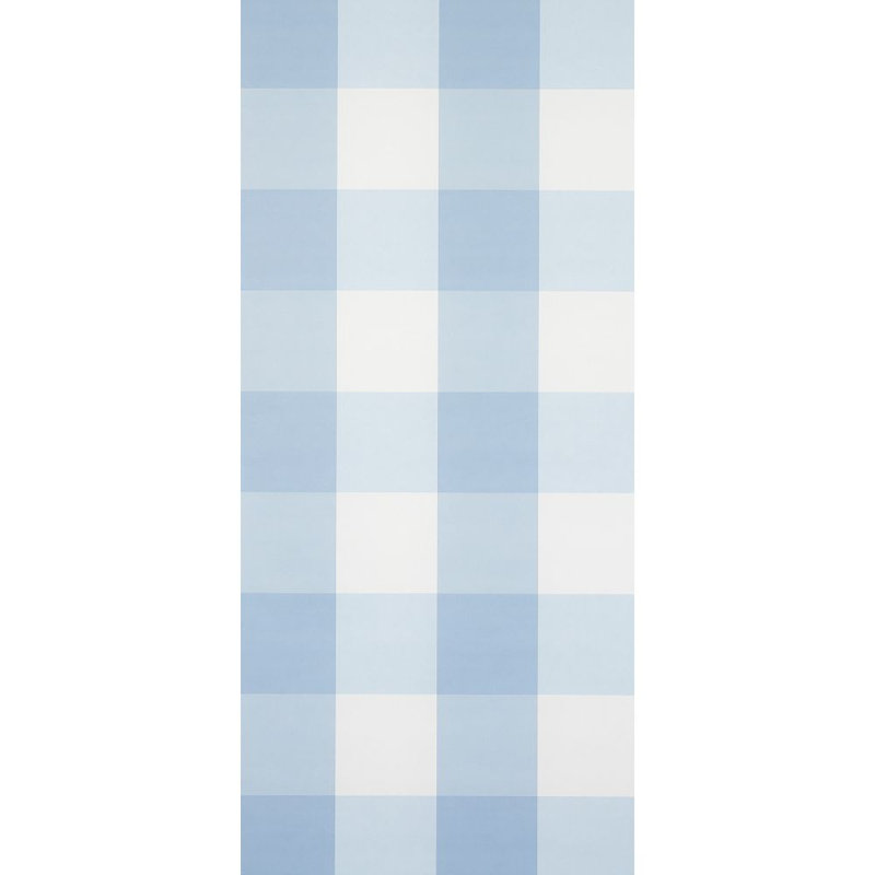 Grand papier peint à carreaux Willa, Chambray