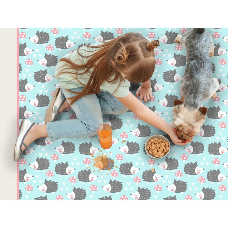 Alcinda Vinyl Machine Printed Area Rug, Rectangle 133 x 200cm
