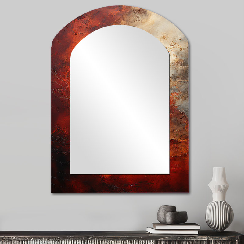 Marron Mars mystère de la planète - notre miroir asymétrique système solaire, miroir mural décoratif Red Arch, impression sur métal