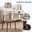 Ensemble de 4 chaises de salle à manger, structure en noyer massif, revêtement chenille moderne pour cuisine