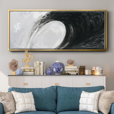 Black & White Waves IV - Toile encadrée