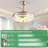 42 Inch 3 Tiers Design Modern LED Ceiling Fan With Light And Remote Control, Retractable Blades, Adjustable 6-Speed, Silent Operation DC Motor For Living Room, Bedroom, Dining Room