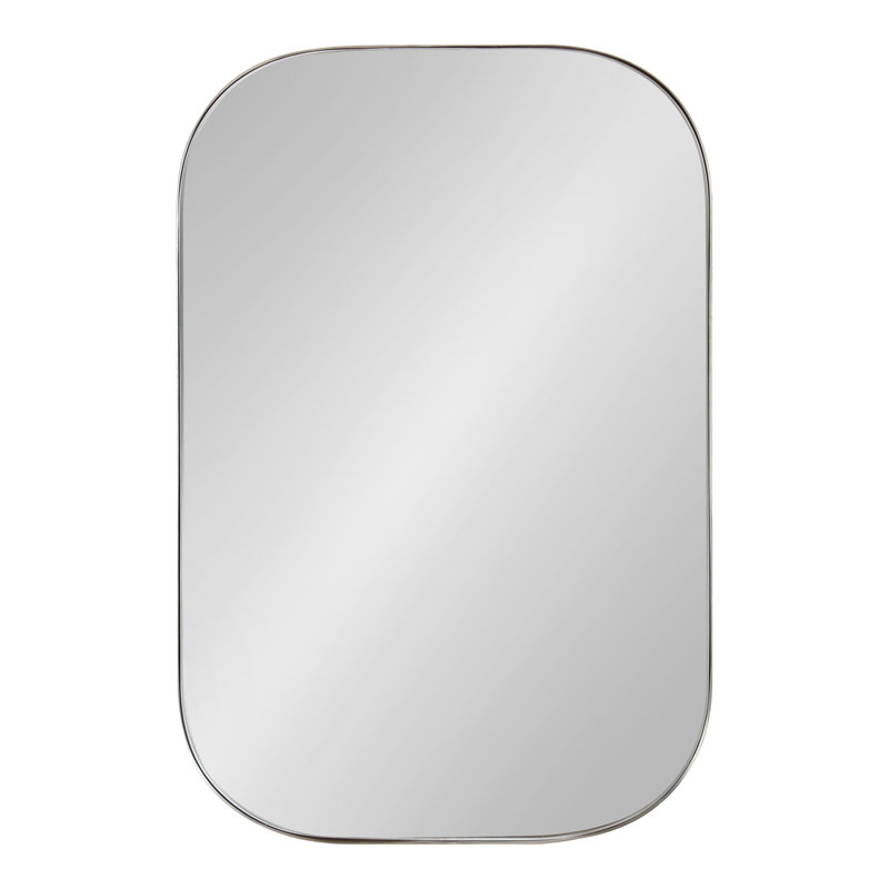 Miroir plat Slade, 30 po x 20 po, Argent