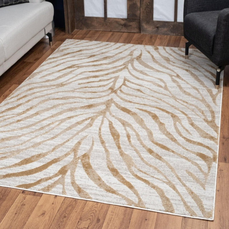 Tapis doré Elegance, Rectangle 7 pi 10 po x 10 pi 3 po