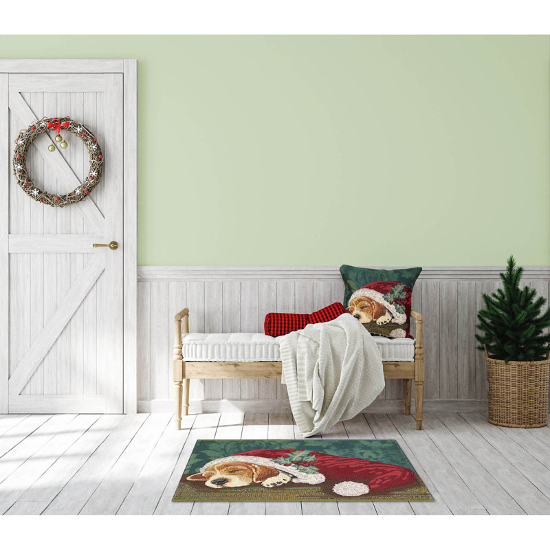 Marina Holiday Throw Pillow, Pine